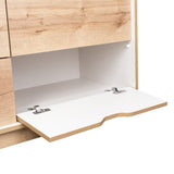 Cajonera Basilea Duna y Blanco 107.1x77.6cm de 3 Hileras con 4 Cajones