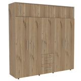 Closet Bigaf Duna y Blanco 200x204cm con Siete Puertas y con Cinco Entrepaños