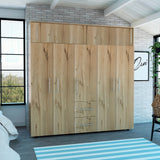 Closet Bigaf Duna y Blanco 200x204cm con Siete Puertas y con Cinco Entrepaños