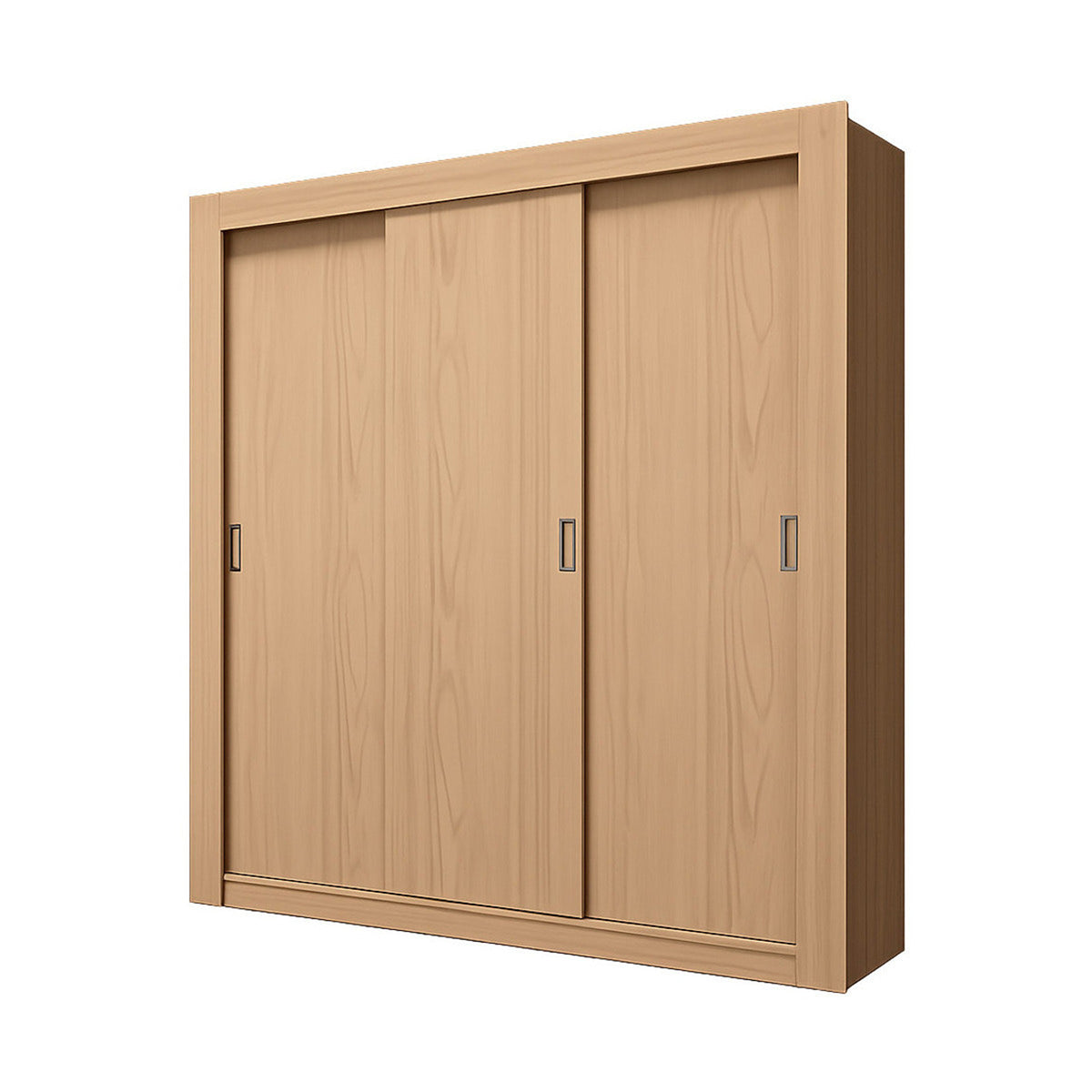 Closet Castaño 170x205cm con Tres Puertas y con Siete Entrepaños