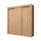 Closet Castaño 170x205cm con Tres Puertas y con Siete Entrepaños