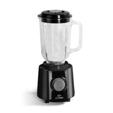 Licuadora Multipower Plus Glass Negro 18.3x37.3cm de 1.5 Litros de Cuatro Aspas y con Cuatro Velocidades