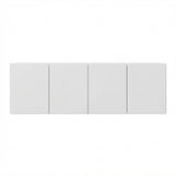 Armario de Aseo Blanco 123x39cm Flotante con Cuatro Puertas