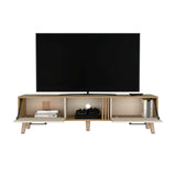 Mesa para TV Vance Fresno y Capri 160x43cm para TV Hasta 70" Pulgadas y con Un Compartimiento