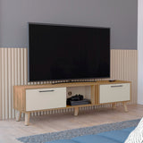 Mesa para TV Vance Fresno y Capri 160x43cm para TV Hasta 70" Pulgadas y con Un Compartimiento