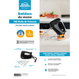 Batidora negra Home Elements 180 W con 12 velocidades