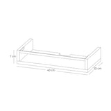 Repisa flotante natural Lauren en melamina 40x20 cm