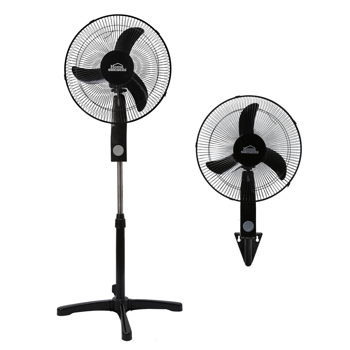Ventilador de pedestal negro 2 en 1 con Tres Velocidades