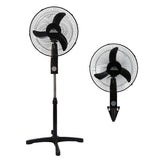 Ventilador de pedestal negro 2 en 1 con Tres Velocidades