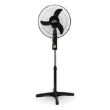 Ventilador de pedestal negro 16 pulgadas 45 W con oscilación