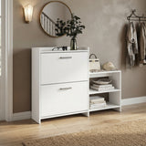 Zapatero vertical blanco para 16 pares en MDP 116x79 cm