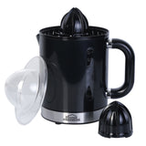Exprimidor de Naranja Home Elements Negro 13.6x22cm de 1.4 Litros con Dos Conos intercambiables y con Base Antideslizante