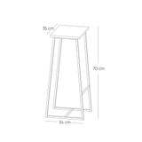 Set x 2 Sillas Bar Toledo 35x70cm de Asiento Cuadrado sin Apoya brazos y sin Espaldar