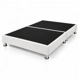 Base Cama Dividida Sommier Microfibra Blanco 200x200cm para Colchón King sin Cabecero y con Patas