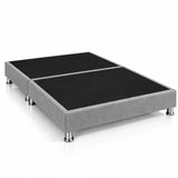 Base Cama Dividida Sommier Microfibra Gris 200x200cm para Colchón King sin Cabecero y con Patas