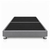 Base Cama Dividida Sommier Ecocuero Gris 200x200cm para Colchón King sin Cabecero y con Patas