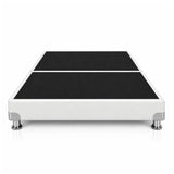 Base Cama Dividida Bostón Microfibra Blanco 140x190cm para Colchón Doble sin Cabecero y con Patas