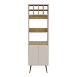Bar Aranjuez Fresno Europeo y Capri 53x178cm con Diez Compartimientos y Ocho Portabotellas