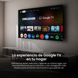 Televisor Challenger negro QLED 4K Google TV 50 pulgadas 130 W