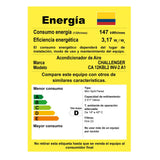 Aire acondicionado Challenger inverter blanco 220 V 12000 BTU 1110 W con temporizador