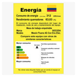 Mueble Inferior de Cocina Lirio Fresno Europeo 210x90.7cm con Mesón de Acero Inoxidable Lado Izquierdo y con Estufa