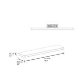 Set de 2 repisas flotantes shelf blancas en MDP 91.4 cm modernas