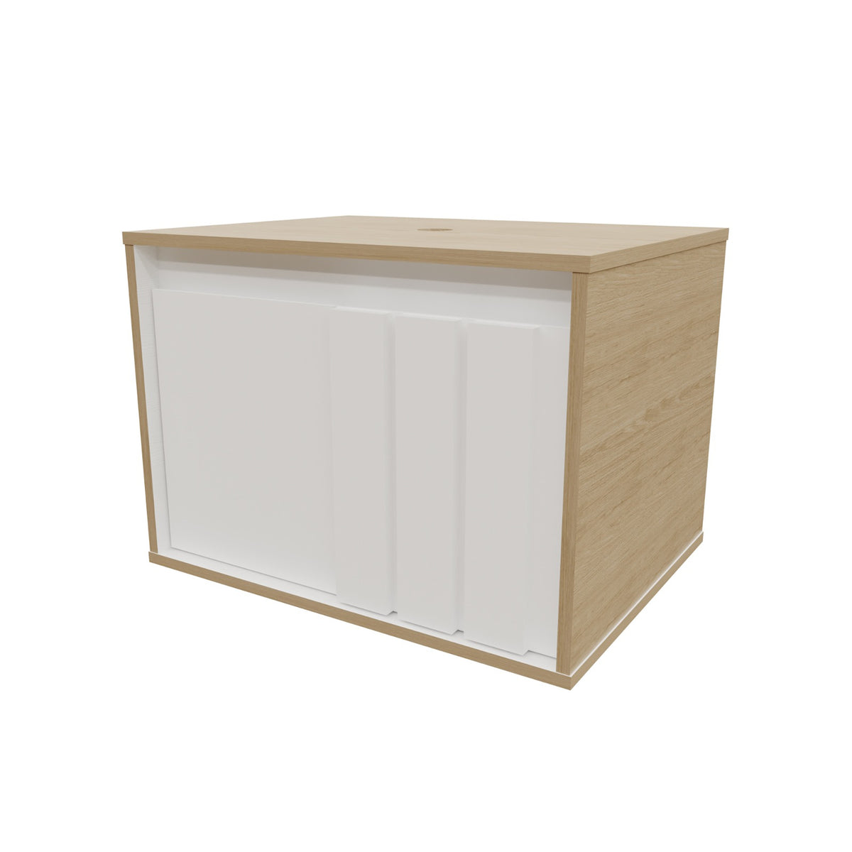 Mueble para Lavamanos Rovere Beige Claro 43x60cm Flotante Individual para Lavamanos de Sobreponer sin Lavamanos