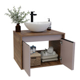 Mueble para Lavamanos Gales Café 43x60cm Flotante Individual para Lavamanos de Sobreponer sin Lavamanos