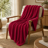 Cobija Piel de Durazno Soft Rojo Escarlata 180x200cm Fondo Entero Térmica