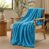 Cobija Piel de Durazno Soft Azul Aqua 180x200cm Fondo Entero Térmica