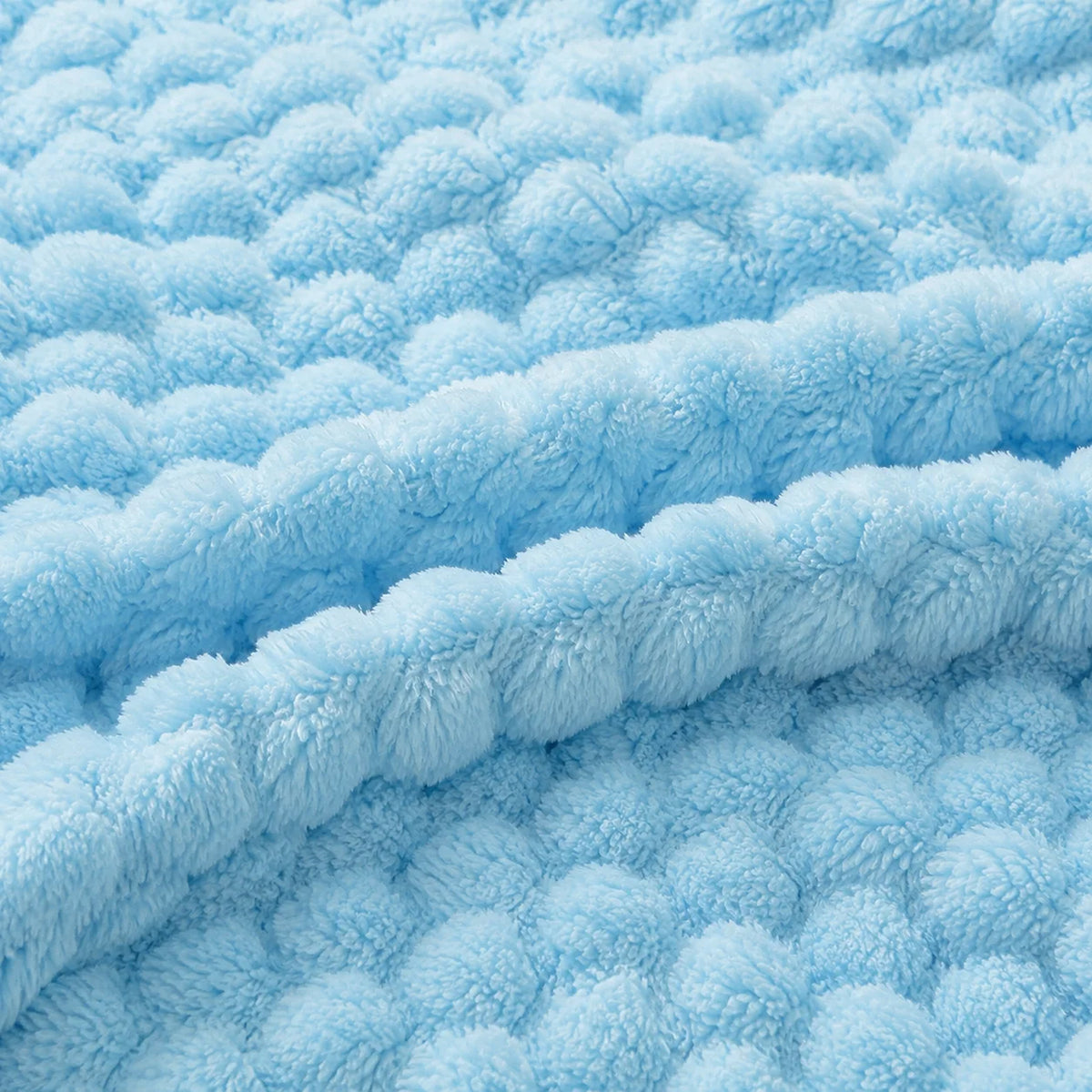 Cobija Texture Azul Cielo 180x200cm Fondo Entero