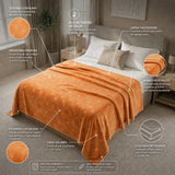 Cobija Comfortsoft Naranja 180x200cm de Estrellas