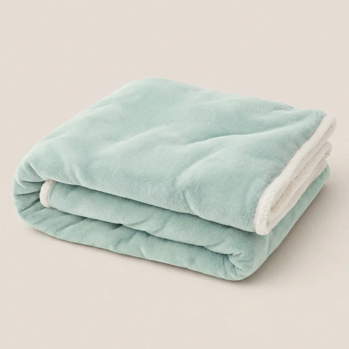 Cobija Ovejera Verde Menta 180x250cm Fondo Entero Térmica