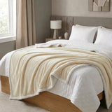 Cobija Ovejera Beige 180x250cm Fondo Entero Térmica