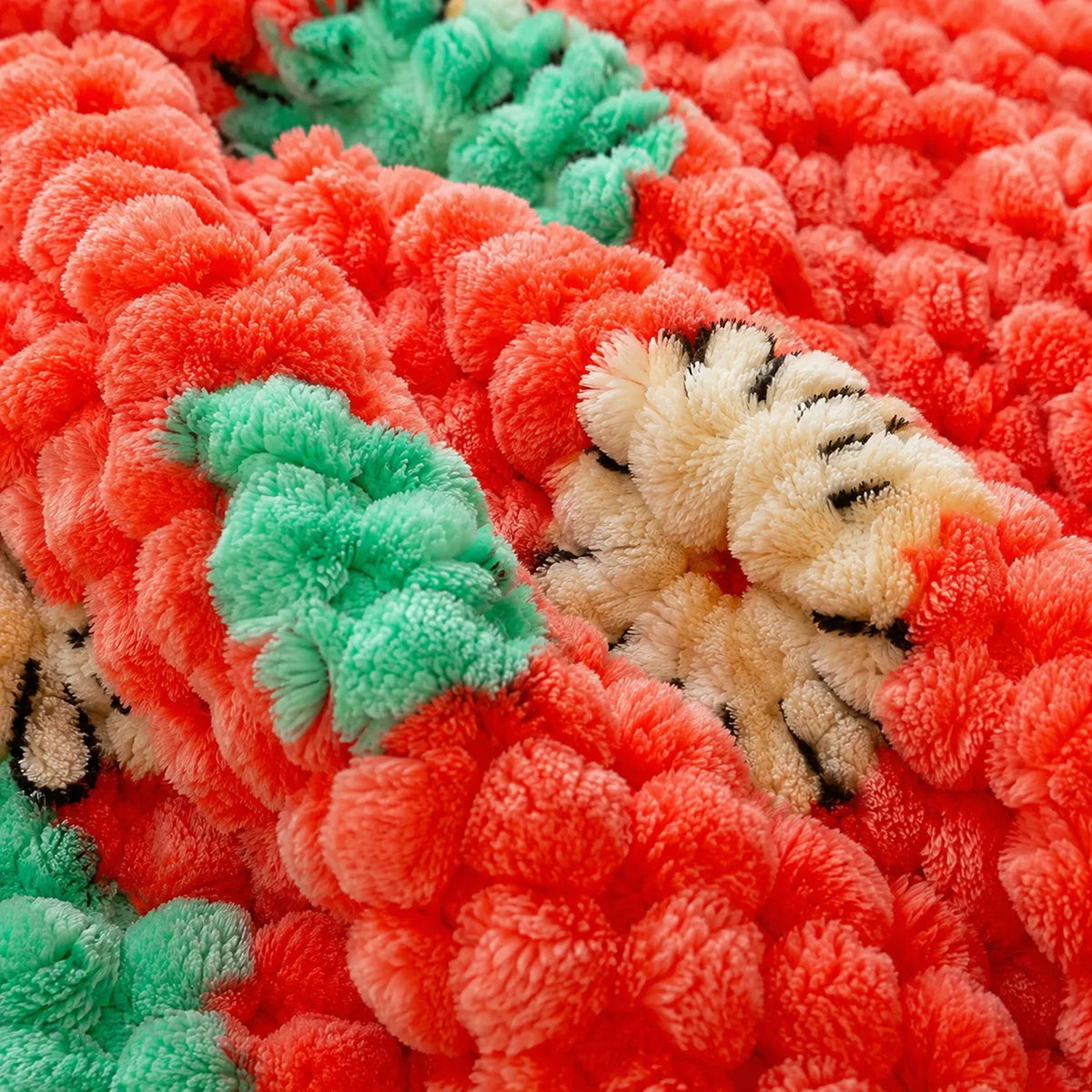 Cobija Burbuja Rojo y Verde 180x200cm de Flores