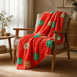 Cobija Burbuja Rojo y Verde 180x200cm de Flores