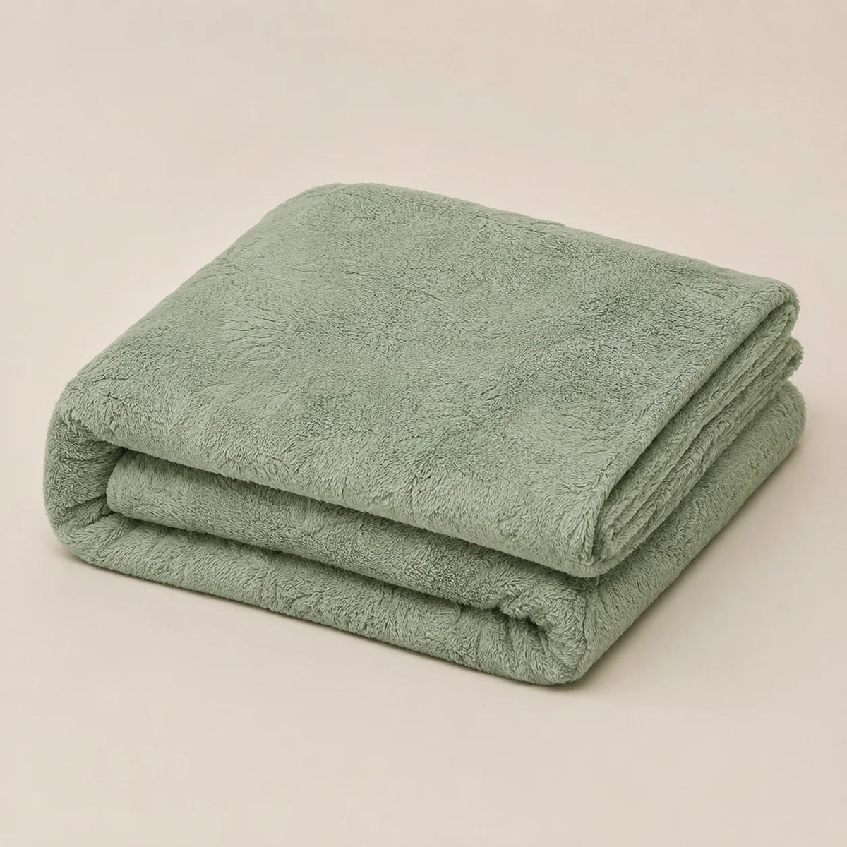 Cobija Piel de Durazno Verde Oliva 180x200cm Fondo Entero Térmica