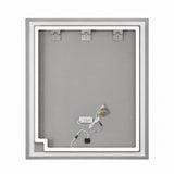 Espejo de baño LED rectangular 80x100 cm con luz táctil multitemperatura