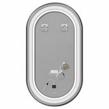 Espejo de baño ovalado plateado LED touch 100x60 cm con 3 luces