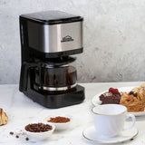 Cafetera eléctrica negra Home Elements 6 tazas 600 W con jarra de vidrio