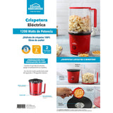 Crispetera eléctrica Home Elements roja de aire caliente 1200 W con apagado automático