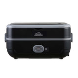 Lonchera eléctrica Home Elements Master Lunch negra 1 L con recipientes en acero inoxidable 200 W