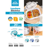 Lonchera eléctrica Home Elements azul portátil 1 L 40 W con 2 recipientes