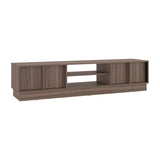 Rack de TV Caoba Avellana y Wengue 180x42.1cm para TV Hasta 75" Pulgadas con Dos Compatimientos