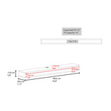 Rack de TV Luft Avellana 180x15cm para TV Hasta 75" Pulgadas con Un Compartimiento