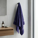 Toalla de manos azul violeta en algodón 100 50x100 cm 400 gsm
