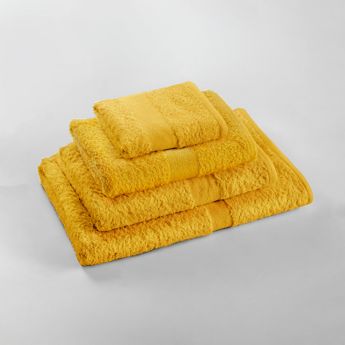 Toalla de manos amarilla Elegant 50x100 cm en algodón 400 gm