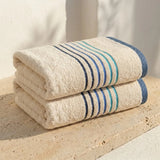 Toalla de cuerpo beige Mediterráneo 70x130 cm en algodón 550 g