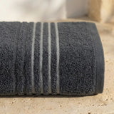 Toalla de cuerpo gris oscuro Mediterráneo en algodón 70x130 cm 550 g