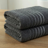 Toalla de cuerpo gris oscuro Mediterráneo en algodón 70x130 cm 550 g